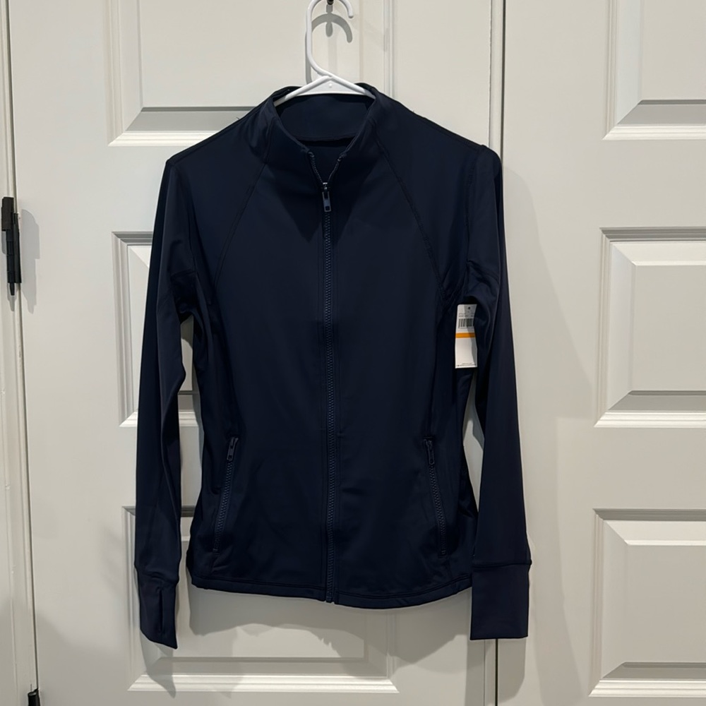 NWT Anne Cole Active - Women's Warmup Jacket Navy Blue Size Small